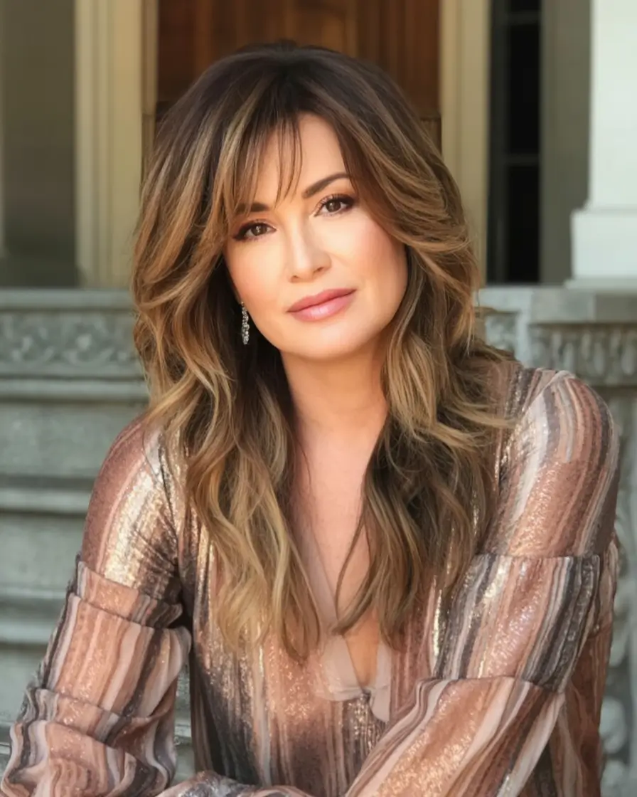 Best Fall 2025 Hair Color Trends for Women 40+ Caramel and Honey Brown Curtain Layers