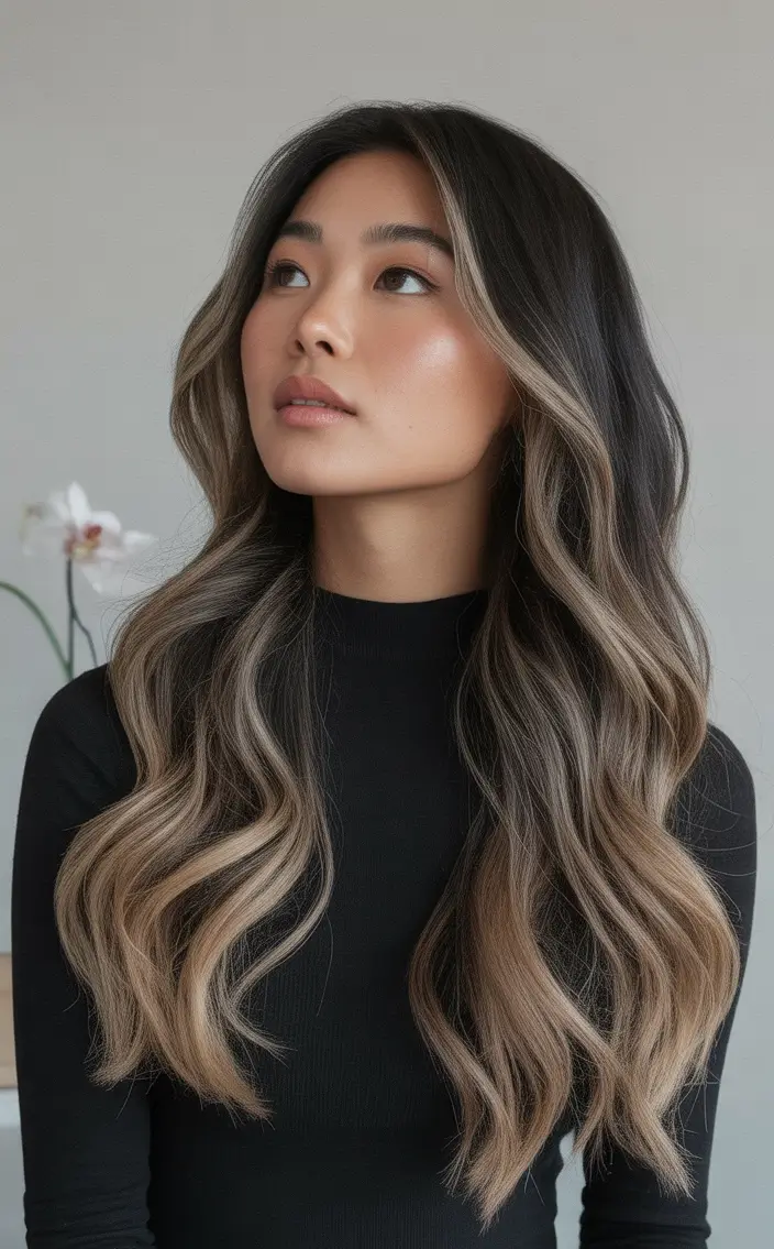 Best Fall Brown Hair Colors to Try in 2025 Ashy Brunette with Dimensional Lowlights