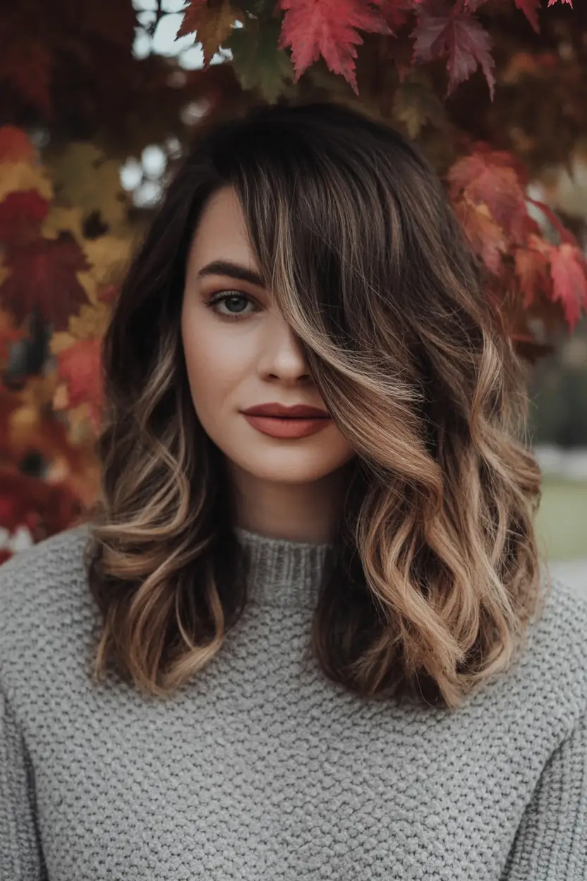 Best Fall Brown Hair Colors to Try in 2025 Golden Chestnut Balayage for Medium Length