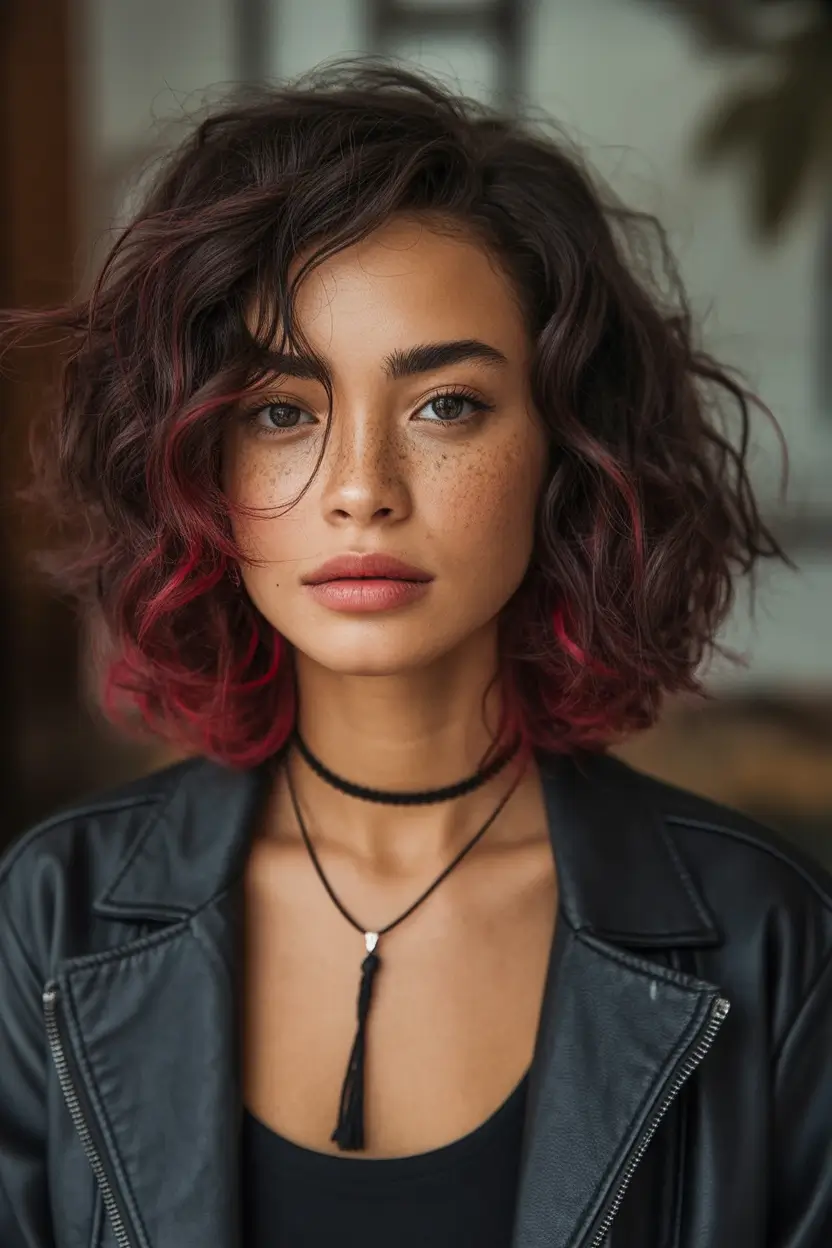Best Fall Brown Hair Colors to Try in 2025 Wine-Infused Curls with Gradient Tips