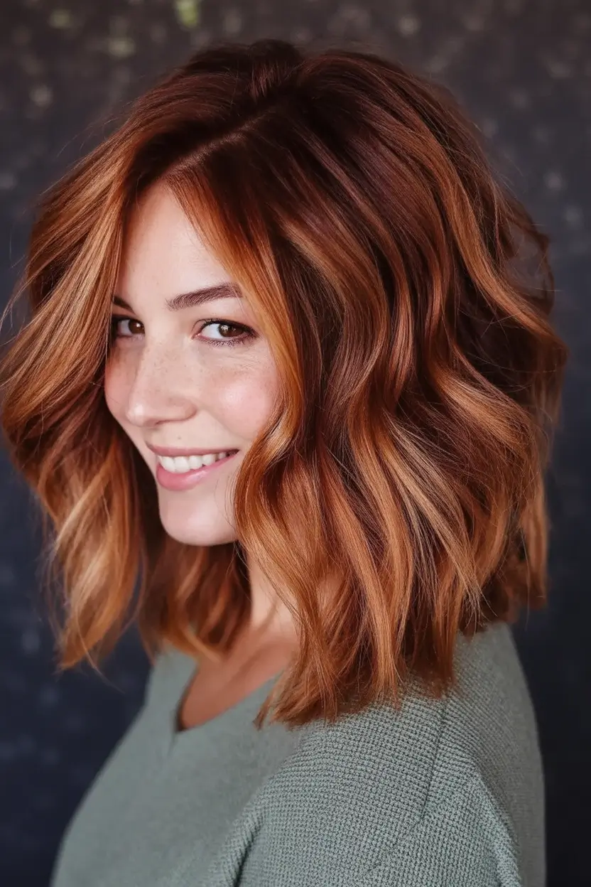 Best Fall Hair Colors for Warm Skin Tones 2025 Caramel Cinnamon Lob With Dimensional Warmth