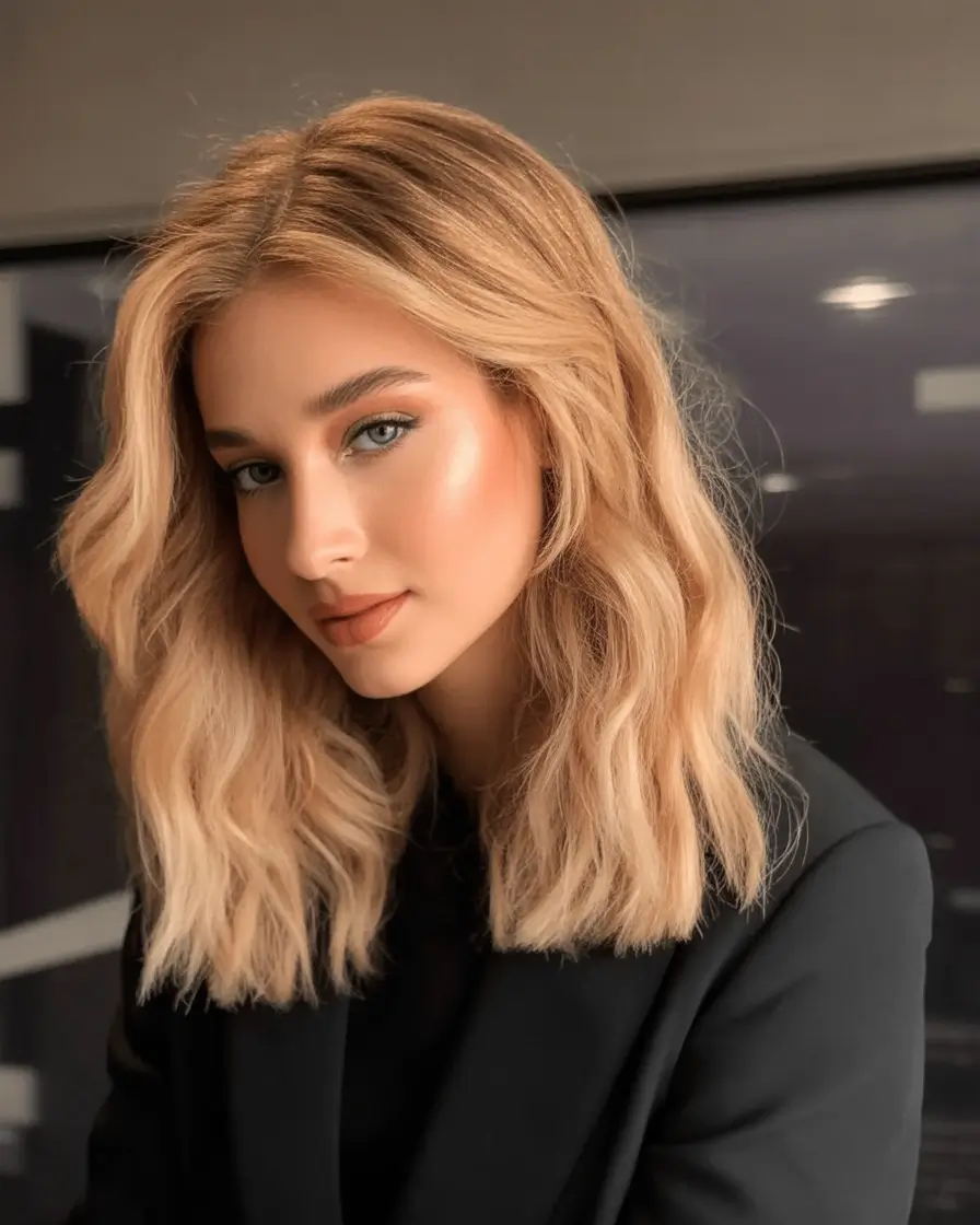Best Fall Hair Colors for Warm Skin Tones 2025 Honey Beige Soft-Lob