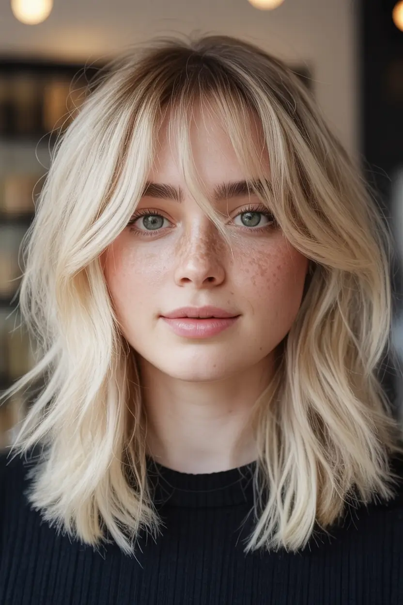 Blonde Hair Color Ideas for Fall 2025 Soft Butter Blonde with Loose Romantic Curls