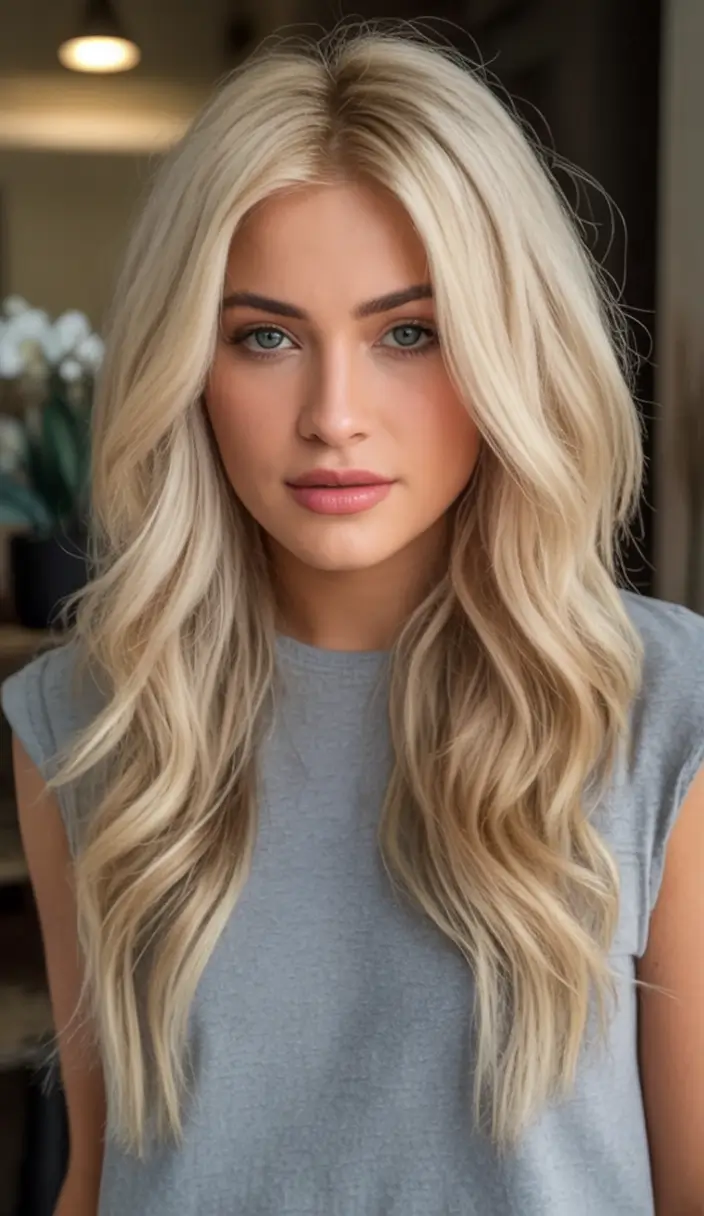 Blonde Hair Color Ideas for Fall 2025 Wheat Blonde Waves for Blue Eyes