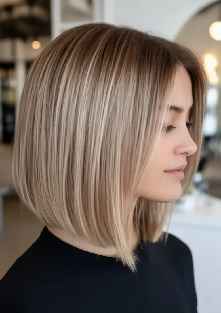 Blonde Hair Color Ideas for Fall 2025 Sleek Straight Beige Blonde Bob