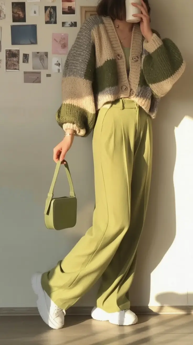 Cozy & Chic Fall outfits Ideas to Try in 2025 Olive and Oatmeal Soft Statement Neutrals