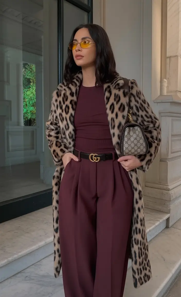 Cozy & Chic Fall outfits Ideas to Try in 2025 Moody Monochrome with a Wild Side