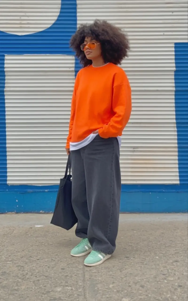 Cozy & Chic Fall outfits Ideas to Try in 2025 Sporty Color Pop for City Days
