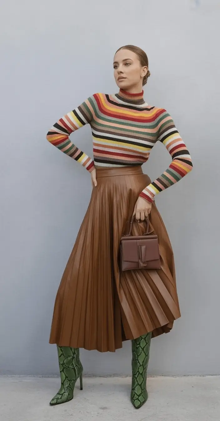 Cozy & Chic Fall outfits Ideas to Try in 2025 Retro Rainbow Meets Modern Luxe