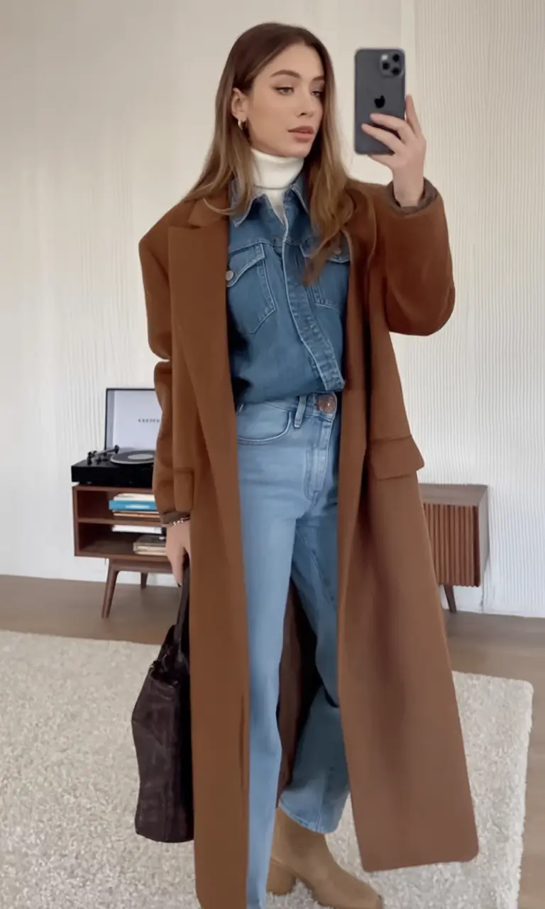 Fall 2025 Fashion Inspiration for Stylish Women Denim on Denim Done Right