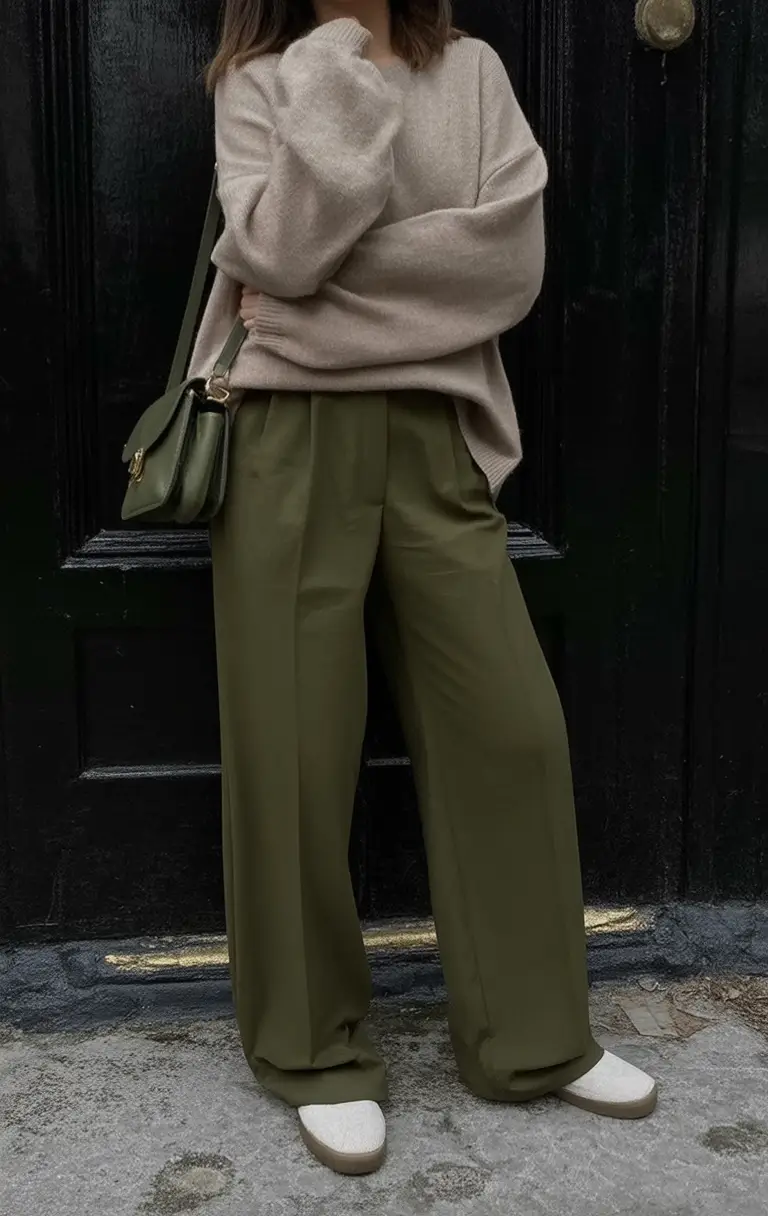 Fall 2025 Fashion Inspiration for Stylish Women Soft Neutrals and Tailored Olive