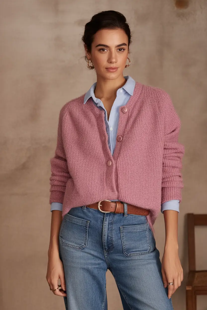 Fall 2025 Fashion Inspiration for Stylish Women Everyday Romance in Pink and Denim