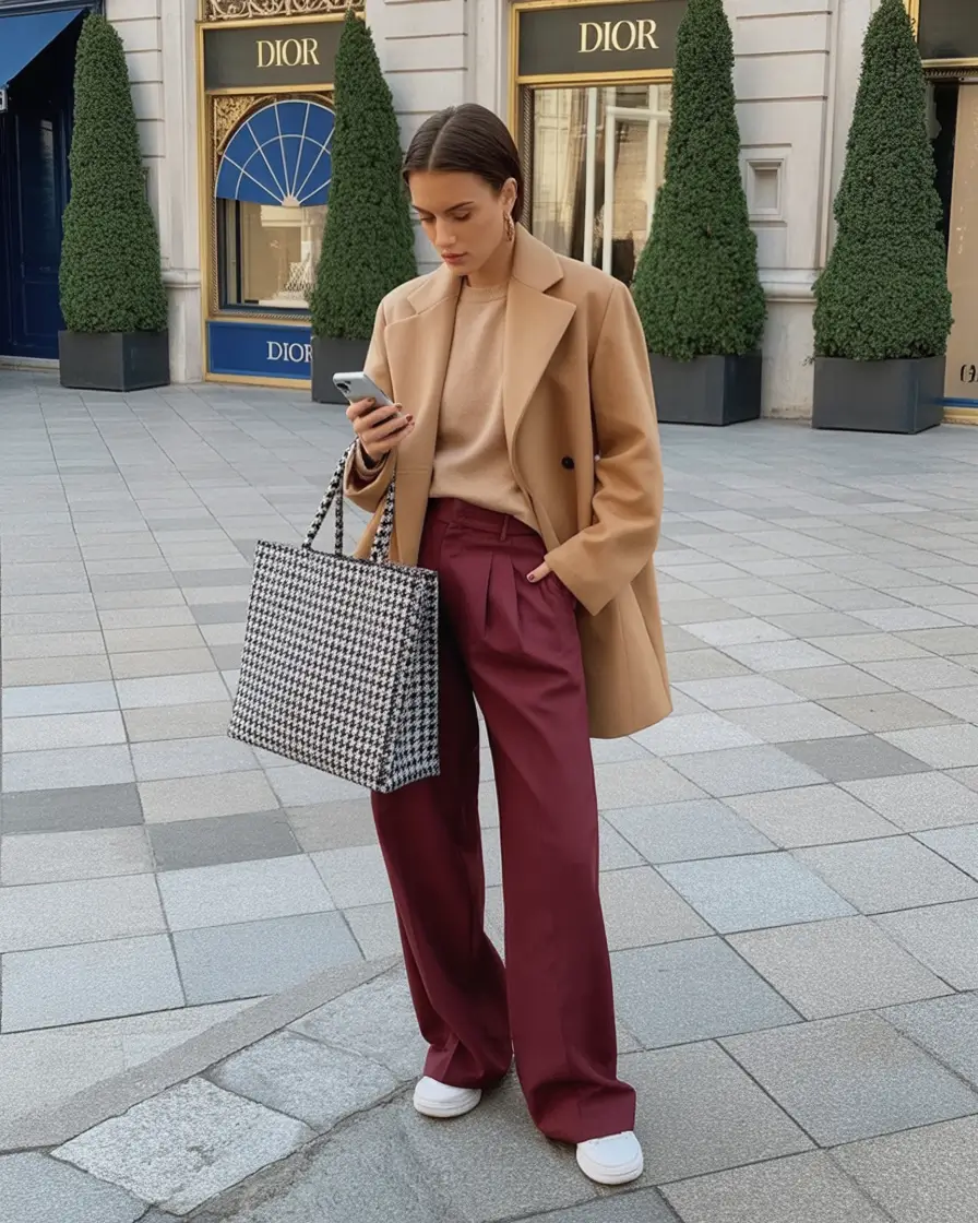 Fall 2025 Fashion Inspiration for Stylish Women Smart Burgundy for Everyday Luxury