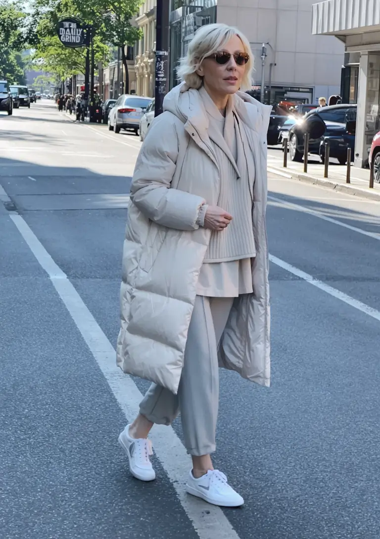 Fall 2025 Hair Color Inspiration for Women Over 60 Creamy Blonde Layers and Quilted Ease Elevated Athleisure