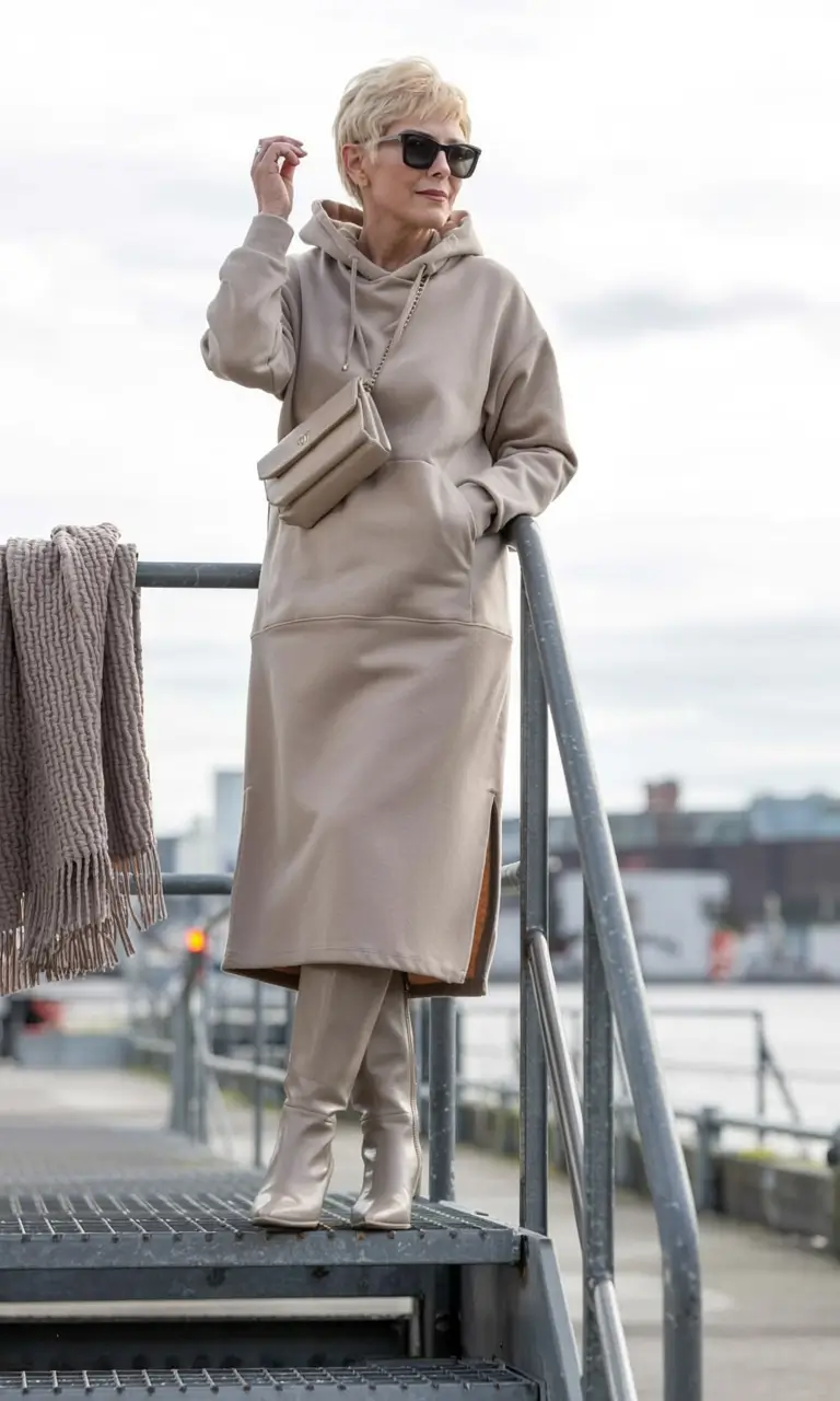 Fall 2025 Hair Color Inspiration for Women Over 60 Pearl Blonde Pixie and Tonal Neutrals Sporty Meets Sleek