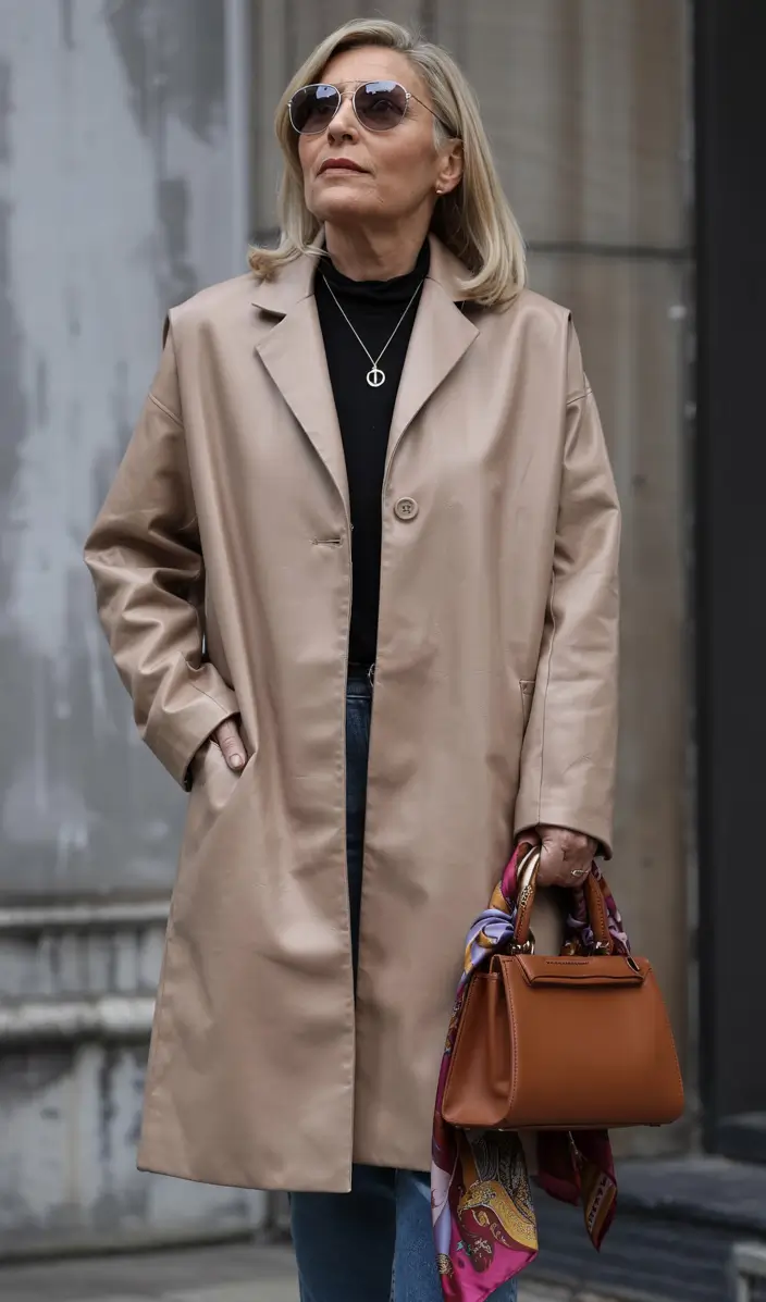 Fall 2025 Hair Color Inspiration for Women Over 60 Neutral Trench Bright Finish