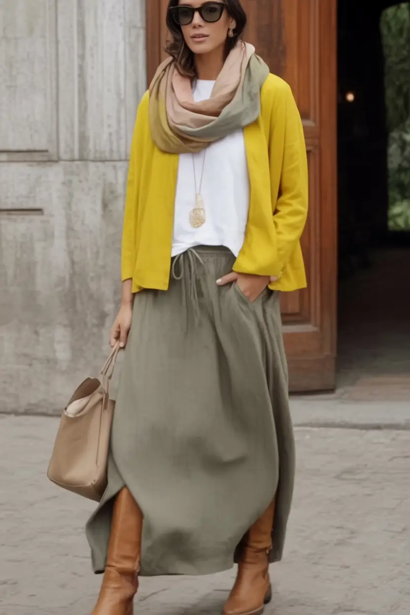 Fall 2025 looks: tremdy outfits with skirts Color Clash Perfection