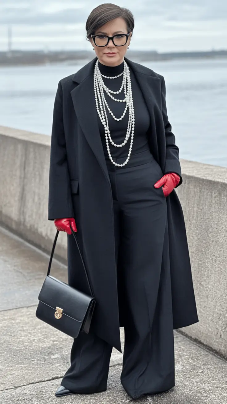 Fall 2025 fashion outfits for stylish women over 50 Modern Elegance with a Twist