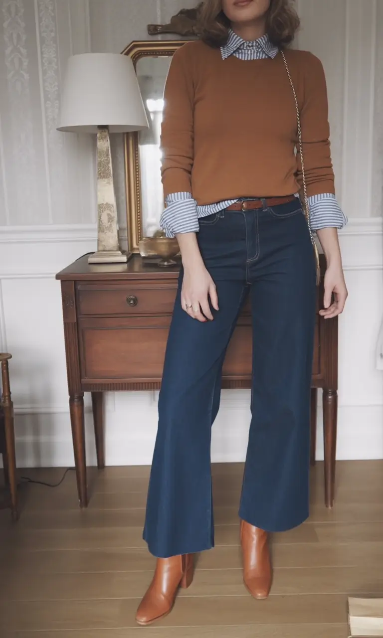 Fall 2025 fashion outfits for stylish women over 50 Preppy Vintage with a Modern Touch