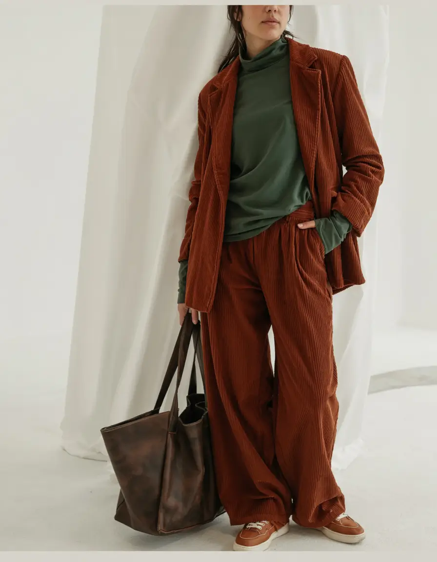 Fall 2025 fashion outfits for stylish women over 50 Earthy Layers with Retro Ease