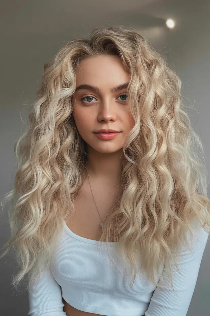 Hair Color Ideas for Fall 2025 Butter Blonde with Voluminous Texture