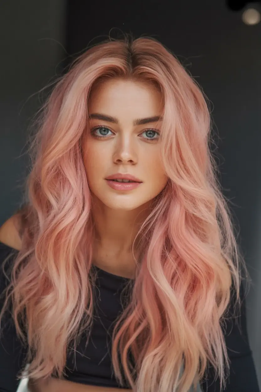 Hair Color Ideas for Fall 2025 Dusty Rose Fantasy