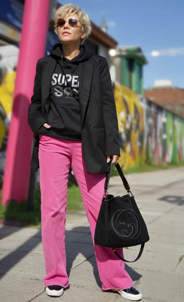 Minimalist Fall Fashion: Capsule Closet Ideas 2025 Pink Pants And Blazer Attitude