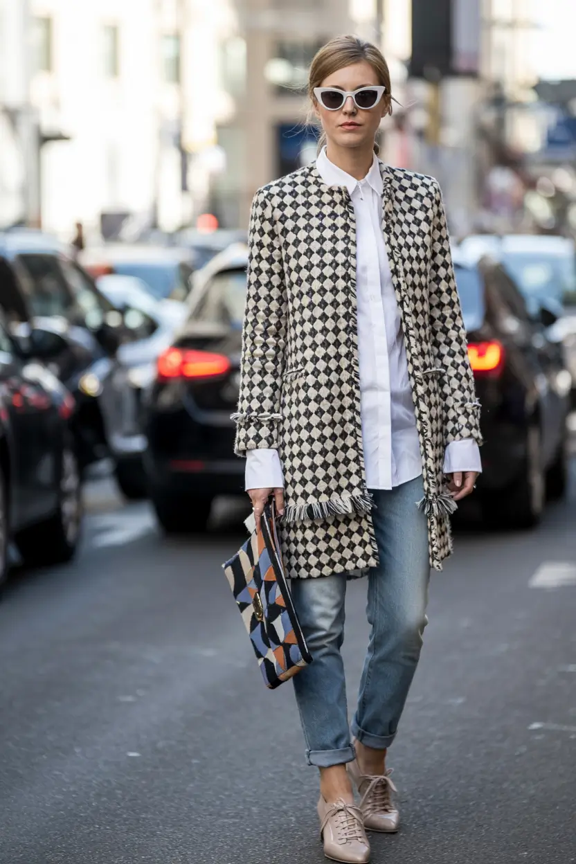 Minimalist Fall Fashion: Capsule Closet Ideas 2025 Check Coat And Clean Lines