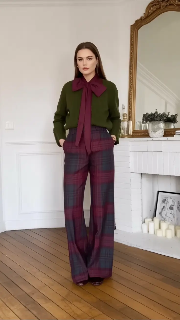 Must-try Outfits Combinations For Fall 2025 Preppy Plaid Meets Bold Bow Drama