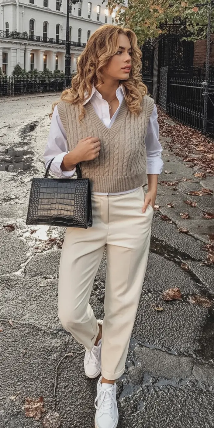 Office-ready fall outfits for women – business casual 2025 Classic Neutrals with Menswear Vibes