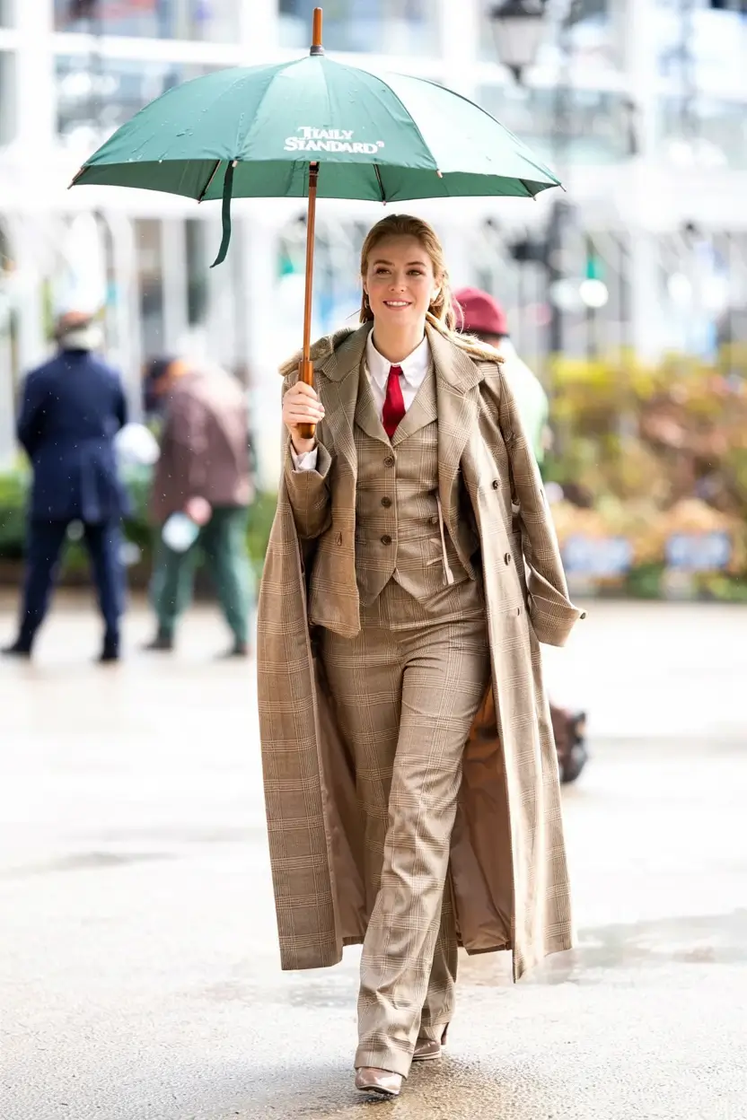 Old Money outfits to Try This Fall 2025 Rain-Proof and Refined in Heritage Checks