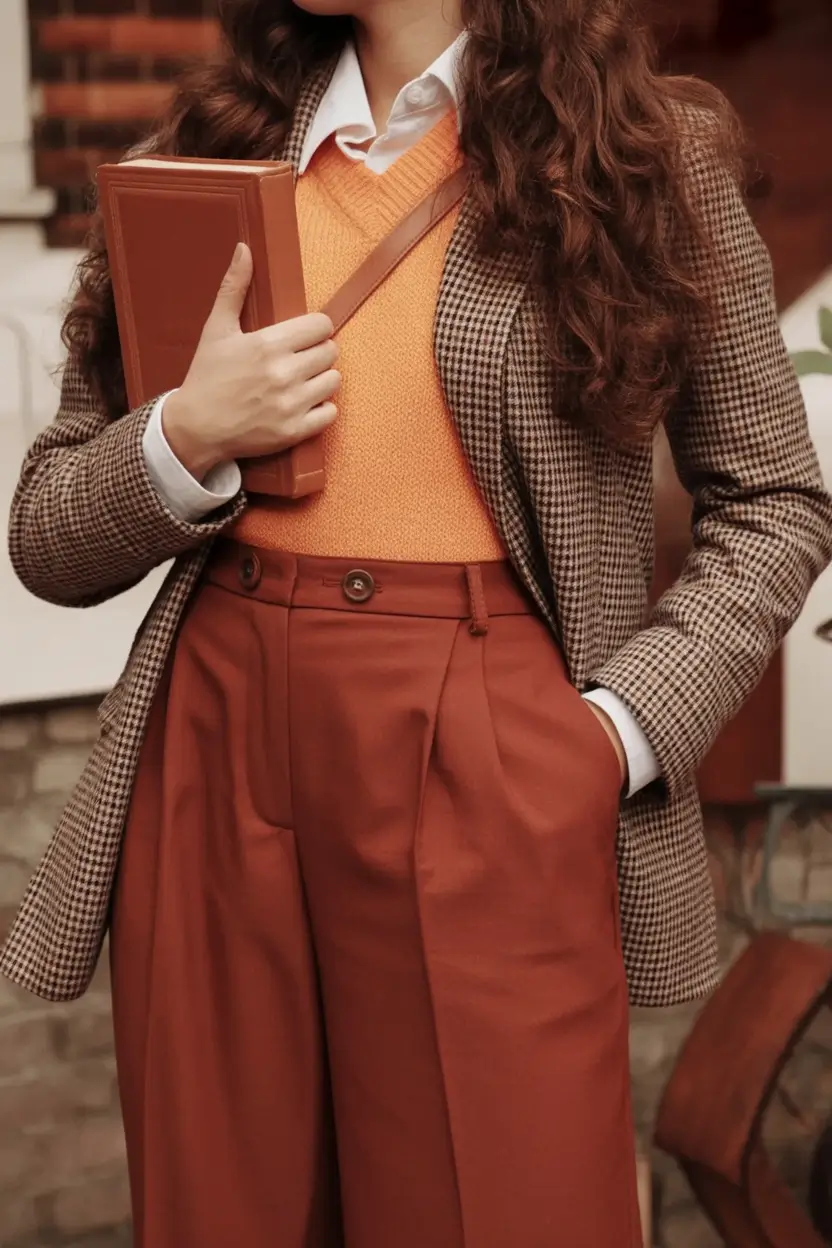 Old Money Outfits to Try This Fall 2025 Scholarly Layers in Rust and Tweed