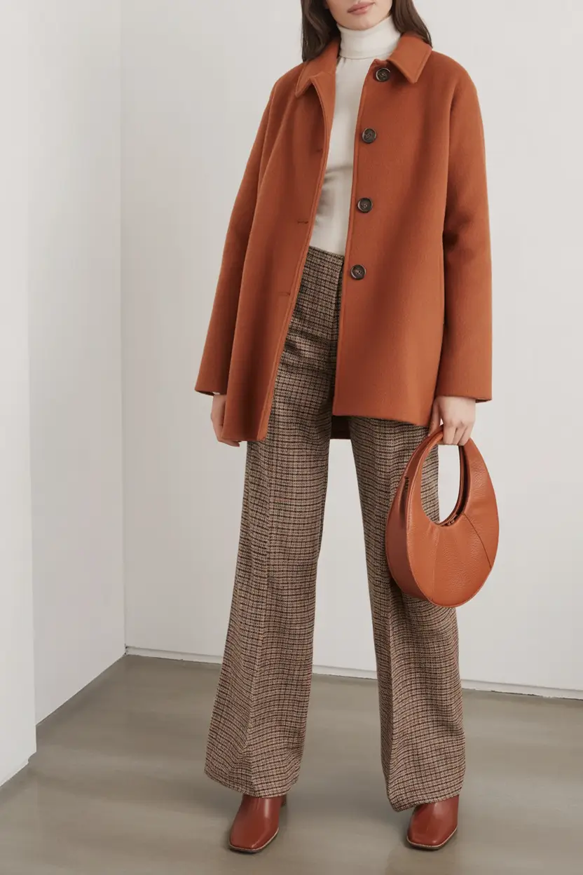 Old Money Outfits to Try This Fall 2025 Terracotta Minimalism Meets Vintage Plaid