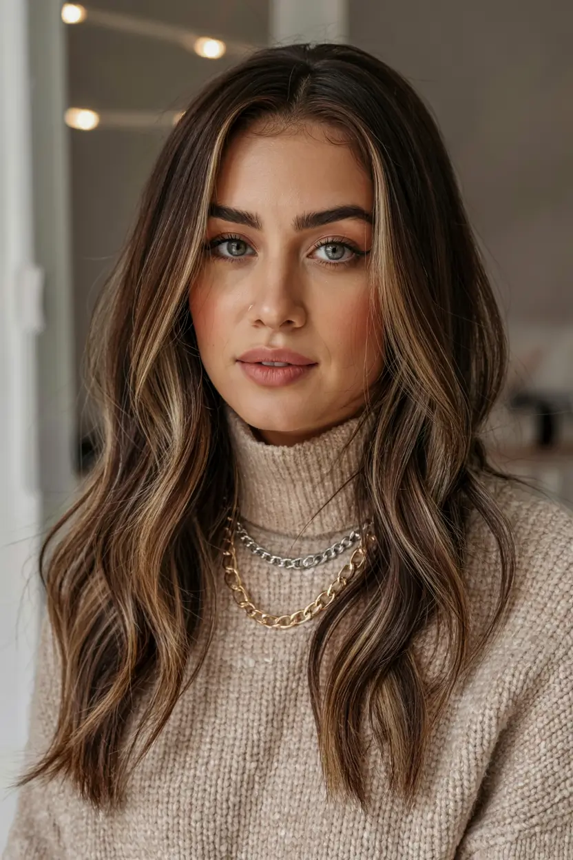 Rich Dark Brown Hair Colors for Fall 2025 Cool-Toasted Balayage Perfection