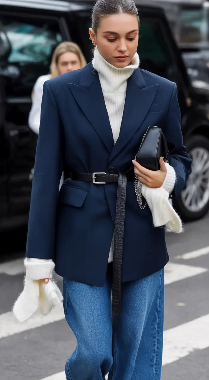 What to Wear This Autumn: outfits ideas 2025 Belted Blazer & Denim Days