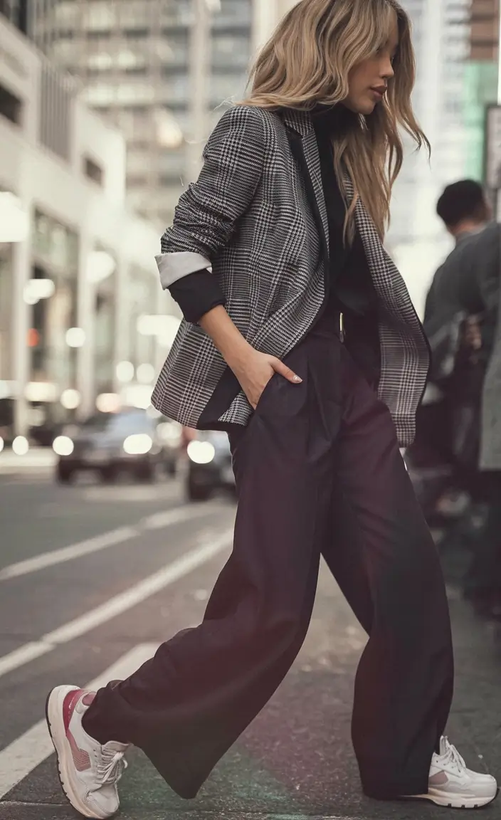 What to Wear This Autumn: outfits ideas 2025 Power Check in Monochrome