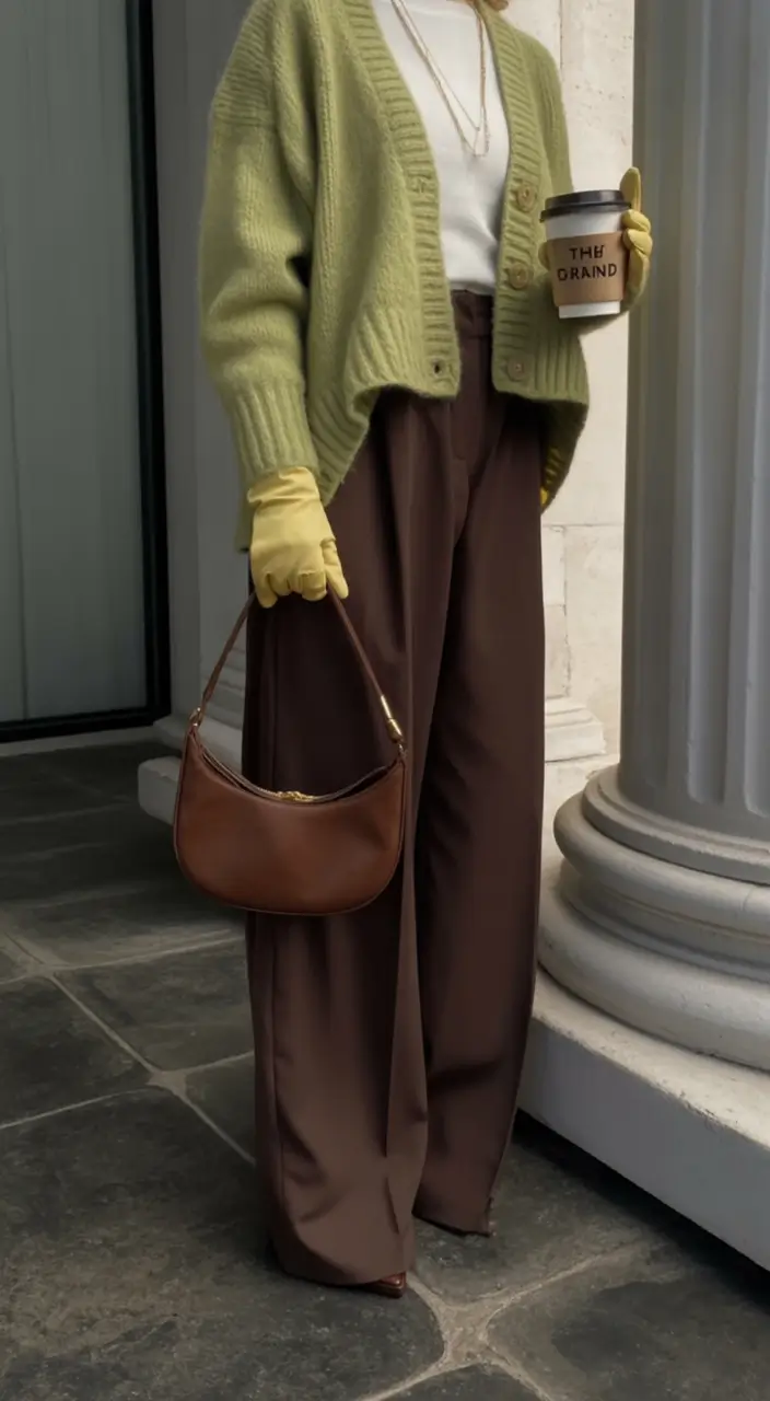 What to Wear This Autumn: outfits ideas 2025 Mossy Neutrals: Muted Green & Chocolate Brown