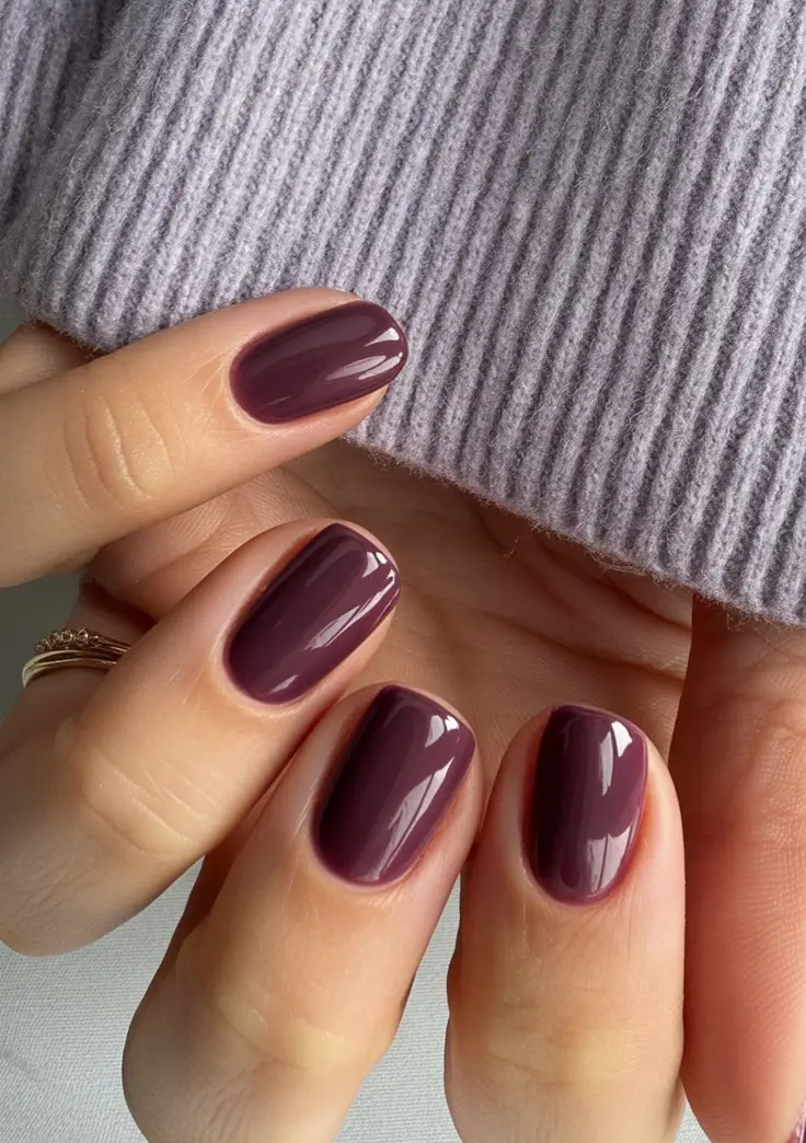 2025 Fall Nail Colors: Trendy Shades Velvety Plum Perfection