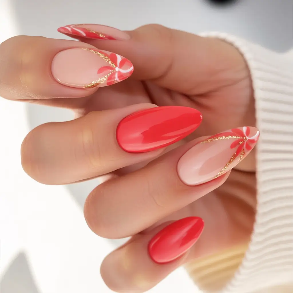 2025 Fall Nail Trends Coral Almond