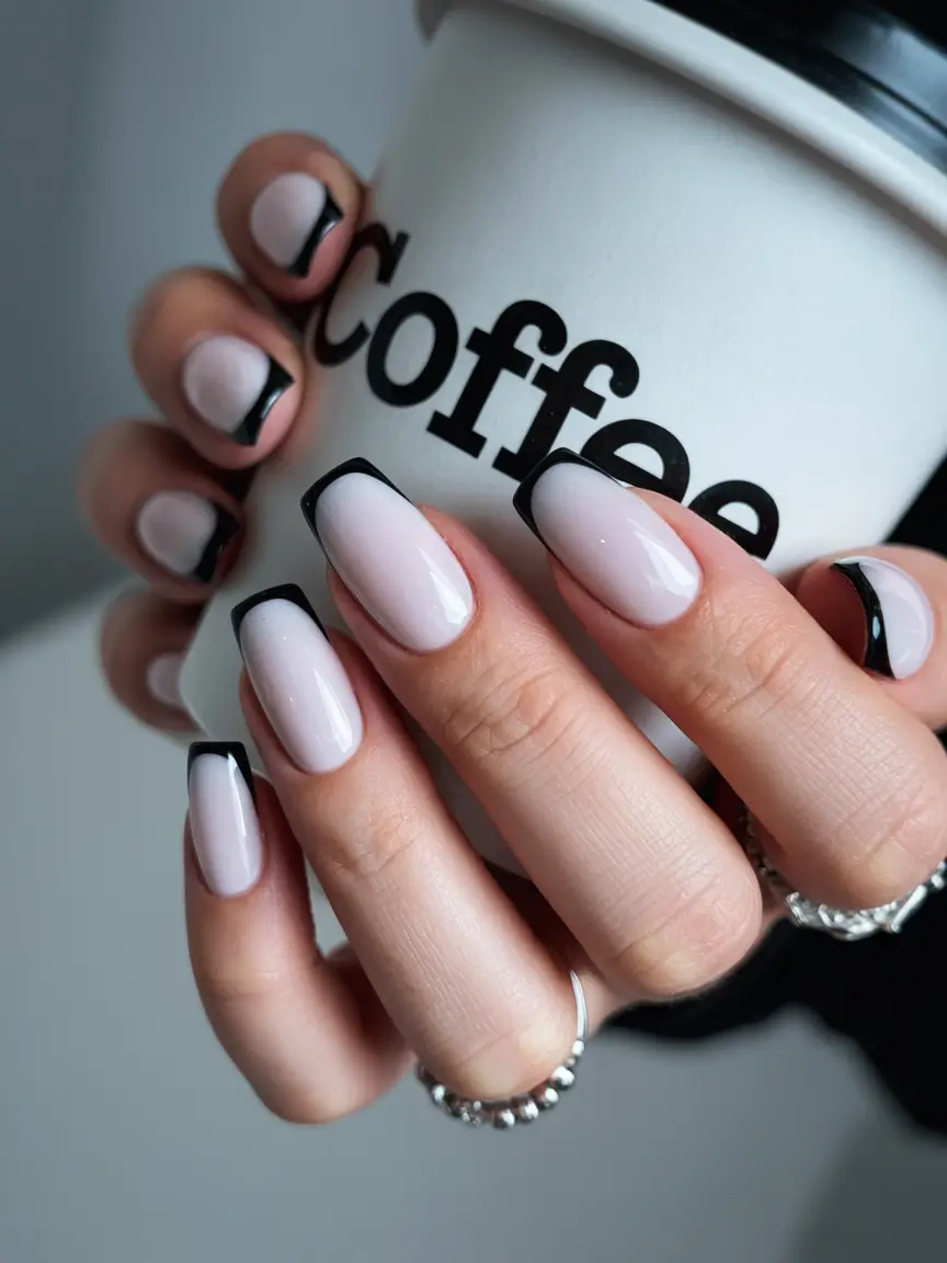 2025 Fall Nail Trends Black French