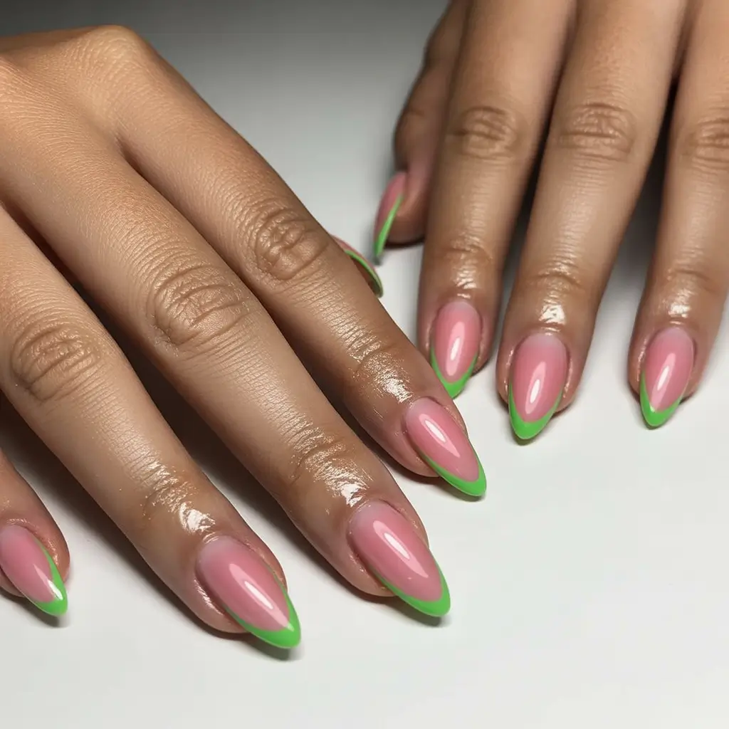 2025 Fall Nail Trends Green Almond