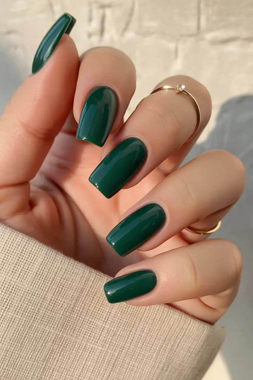 2025 Minimalist Fall Nails Evergreen Minimalism