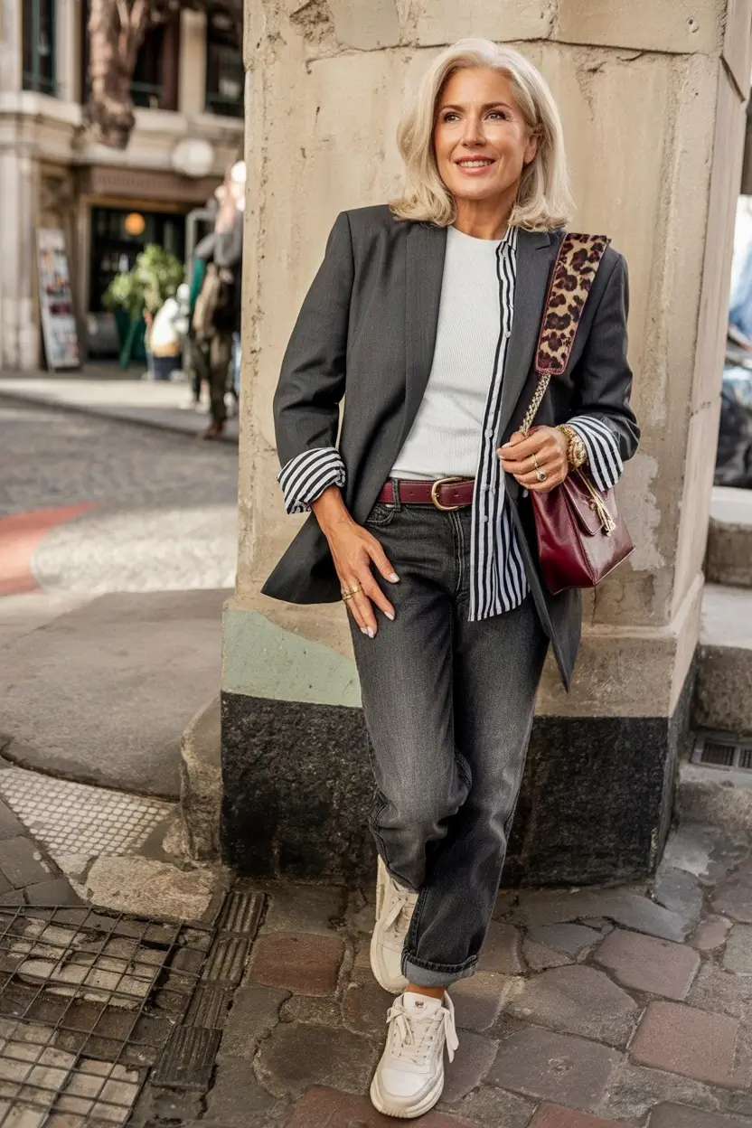 age-friendly fall outfits for 60+ women in 2025 Layered Neutrals with a Twist