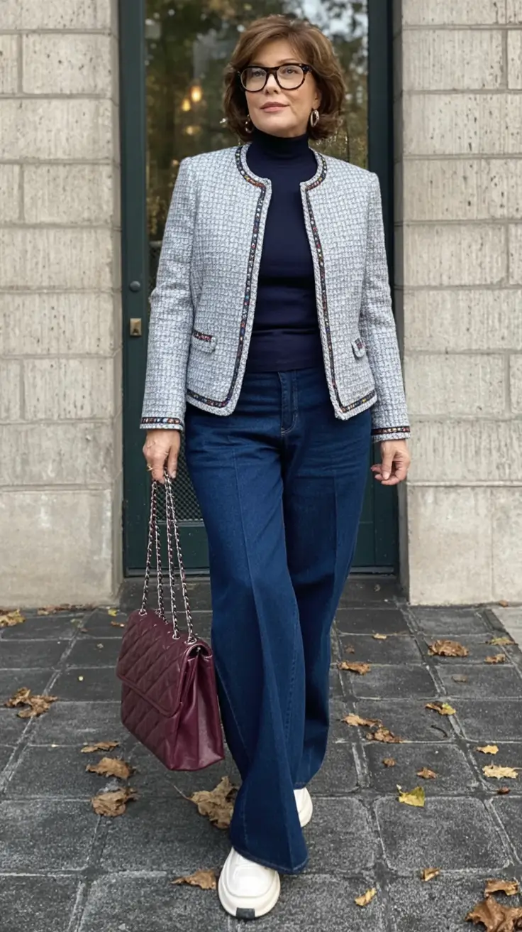 age-friendly fall outfits for 60+ women in 2025 Parisian Flair with Denim Foundations