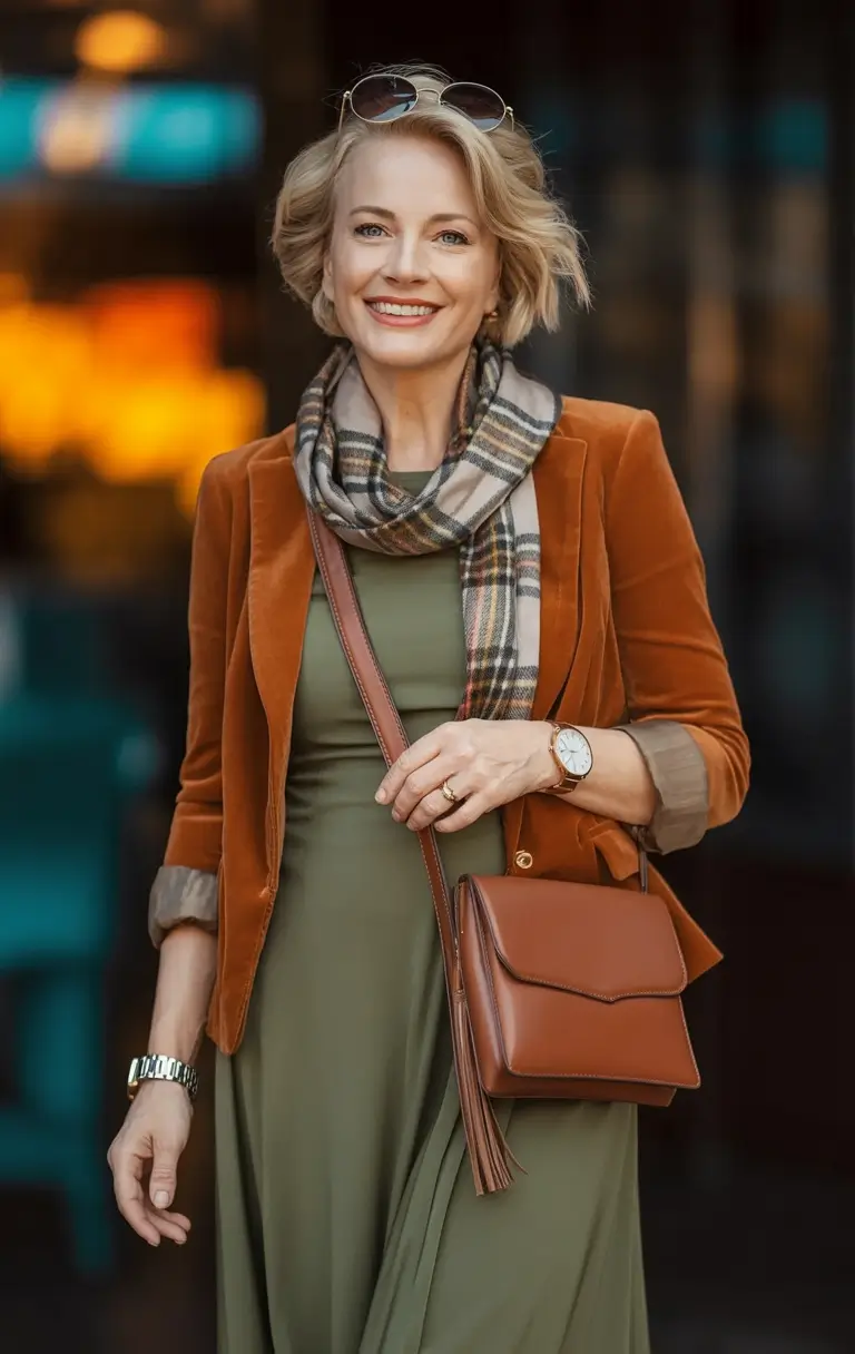 age-friendly fall outfits for 60+ women in 2025 Velvet and Olive for Autumn Daydreams