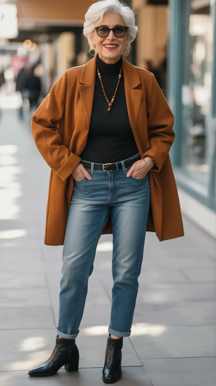 age-friendly fall outfits for 60+ women in 2025 Timeless Autumn Layers with Denim