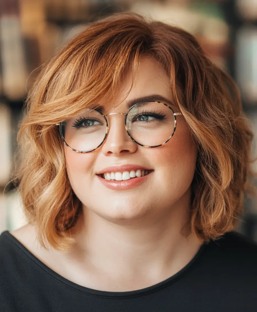 Best Fall Haircuts for Round Faces in 2025 Short Layers with Auburn Warmth