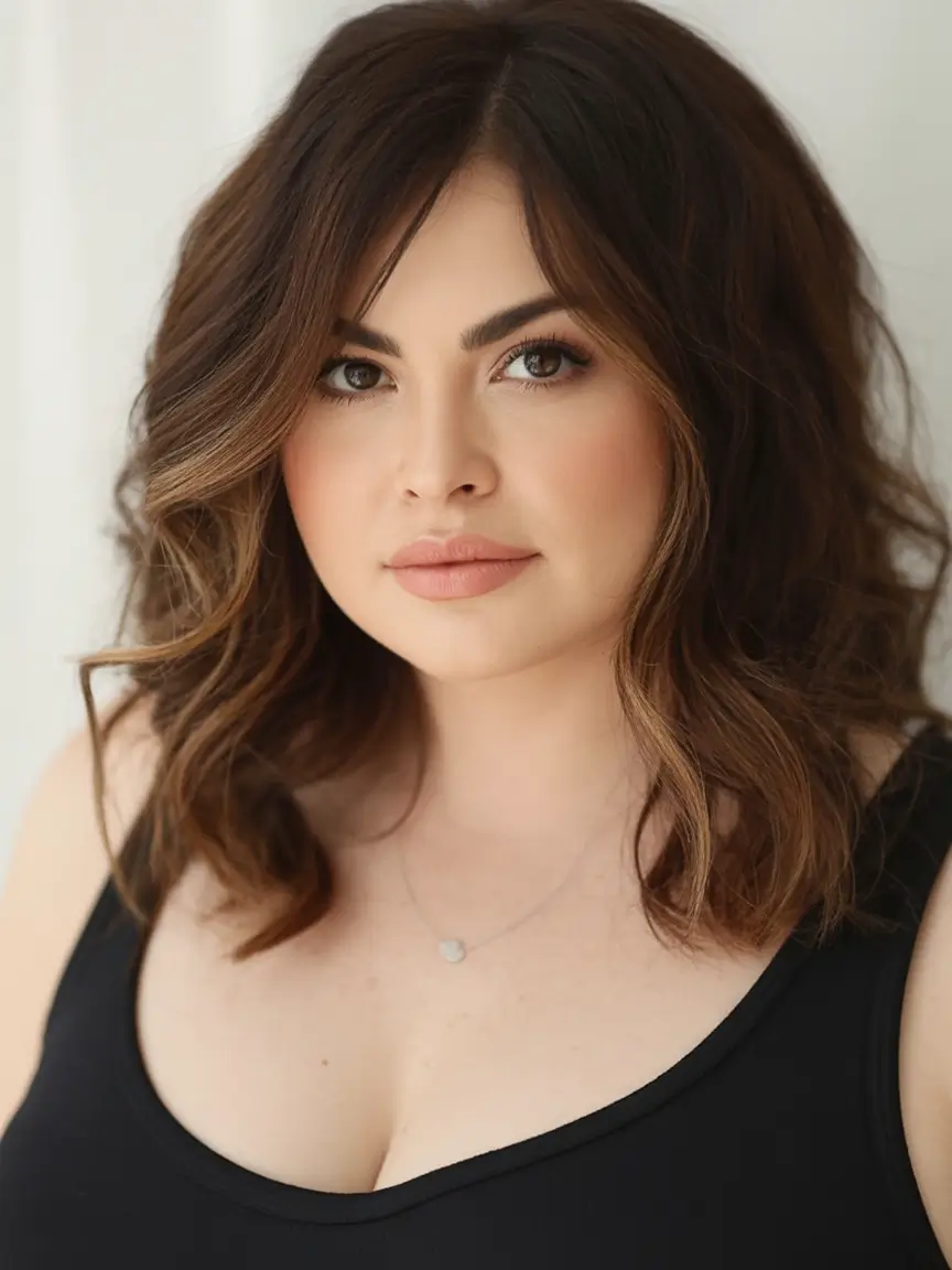 Best Fall Haircuts for Round Faces in 2025 Soft Wavy Layers with a Voluminous Blowout