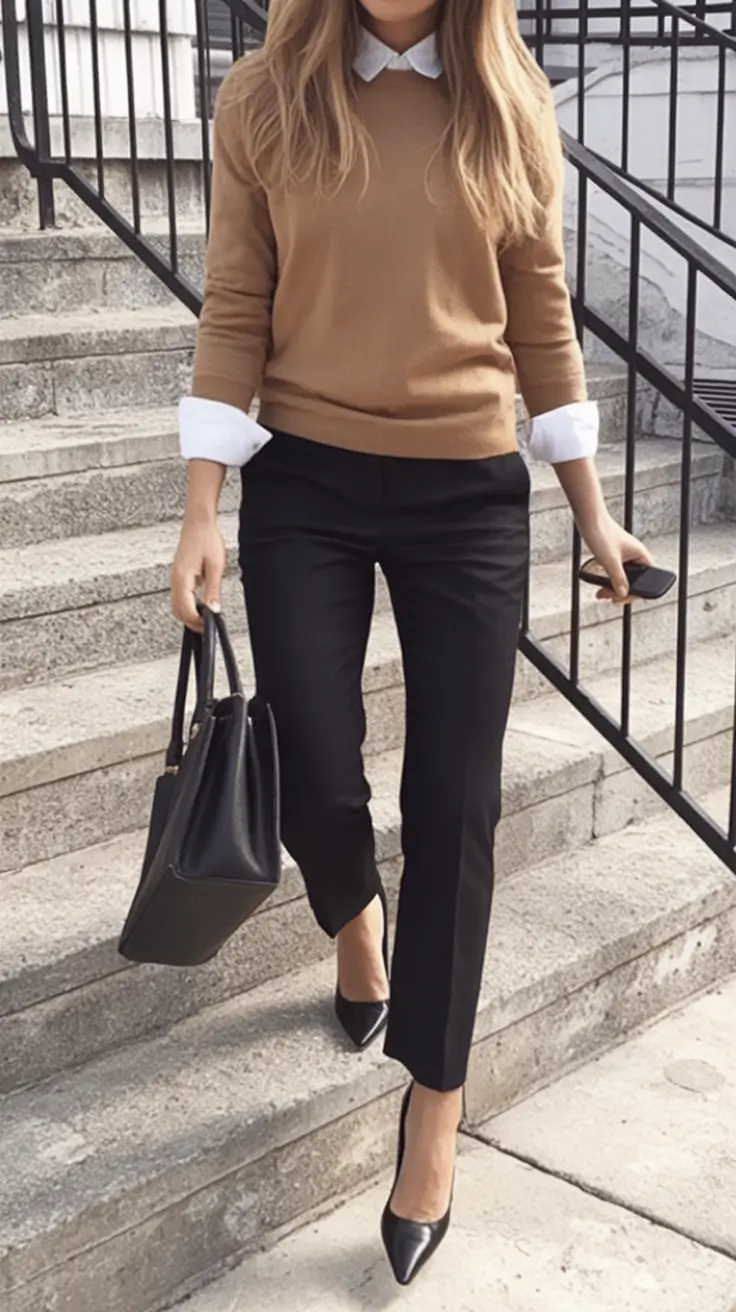 Casual September outfits Ideas 2025 Refined Preppy in Warm Neutrals