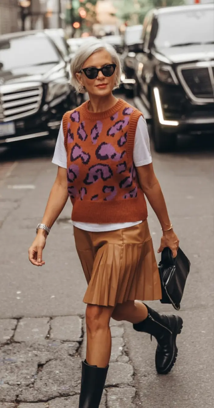 Casual September outfits Ideas 2025 Playful Animal Print with City Confidence